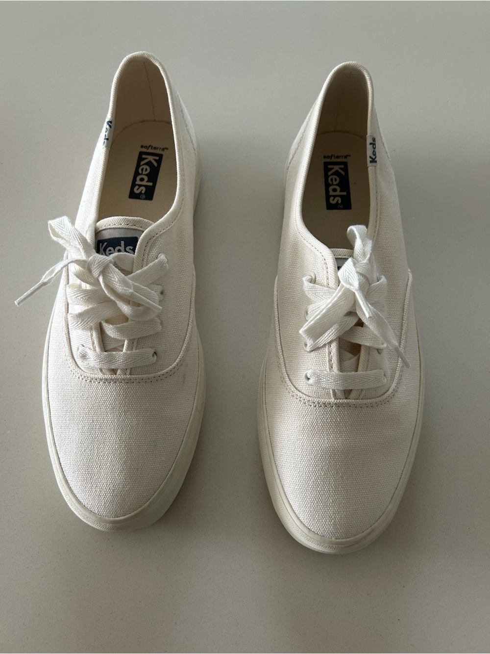 Keds White Championship Canvas Sneakers - Women's - Picture 5 of 5